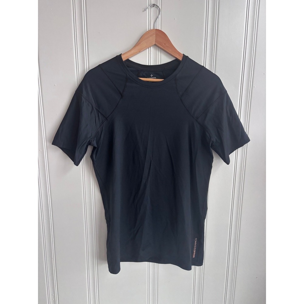 Tommie Copper Mens XL Black Compression Shirt Short Sleeve Copper Znergy Support